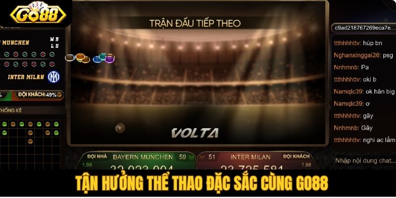 Tận hưởng thể thao đặc sắc cùng Go88