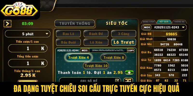 Đa dạng tuyệt chiêu soi cầu trực tuyến cực hiệu quả